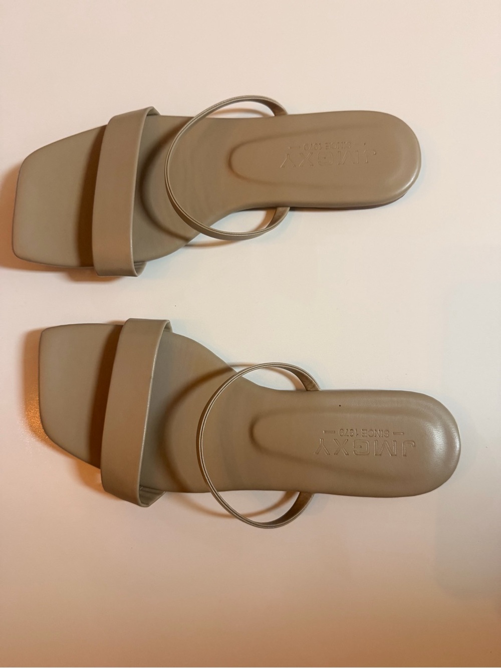 Minimalist Neutral Slide Sandals with Double Straps